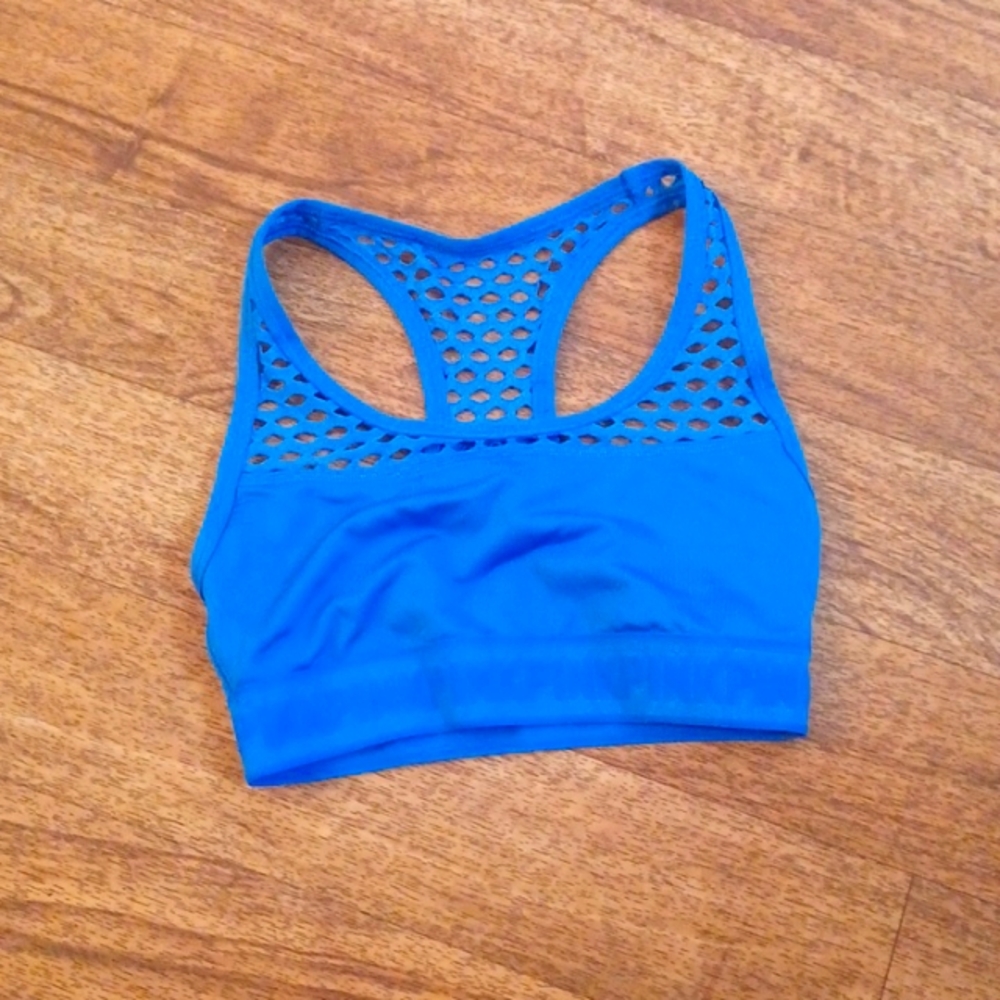 PINK Victoria's Secret blue sports bra size XS
